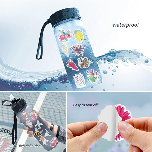Stickers for Water Bottles, 200 Pack/PCS Cute Vsco Vinyl Aesthetic Waterproof Stickers Laptop Hydroflask Skateboard Computer Stickers for Teens Ki...