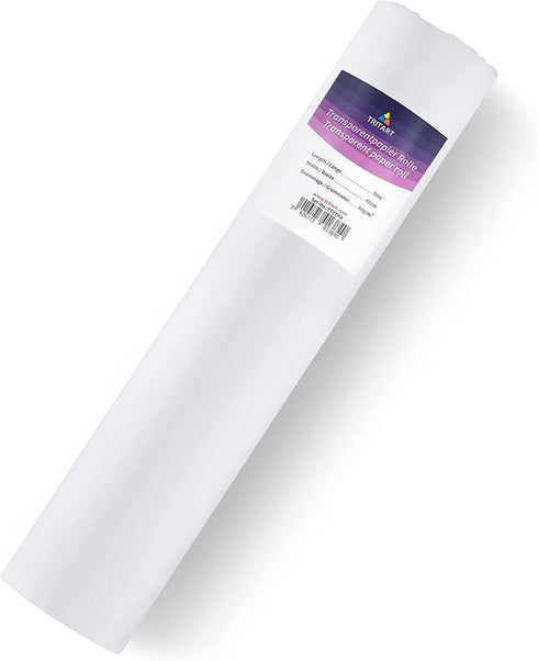 White Tracing Paper Roll 16 inch x 164 feet - 50 g/m² Sewing Pattern Paper for Ink, Pencil & Markers - Trace Paper for Sewing&Dressmaking - Sketch...