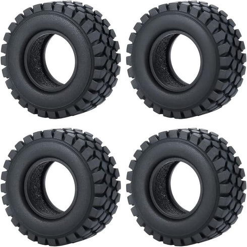4pcs 1.0" Crawler Tires Micro Rubber Tires for SCX24 Gladiator Bronco C10 JLU Deadbolt B17 Axial 1/24 RC Crawler Car (54 mm)...