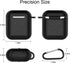 Airpod 2019 Protective Case, Precision Size, 3mm Skin, 360 Protection, Metal Keychain Hook/Clip, for Airpods 1 & Airpods 2...