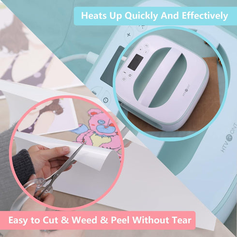 HTVRONT Sublimation HTV for Dark Fabric/Light Fabric - Matte Sublimation Vinyl 12" X 5FT - Sublimation Blanks for Sublimation Shirts/Bag/Hat/Pillo...