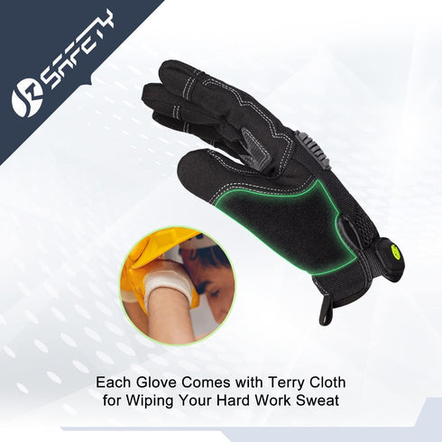 JKSafety High Performance Utility Work Gloves, all Purposes Mechanical Gloves, Guantes de Trabajo, for men and women, safety utility for works (G2...