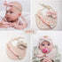 Baby Girl Reversible Bib set- Matching Headbands and Pacifier Clip, Set for 0-18 months drool bib paci set, girl accessories...