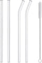 Hiware Reusable Glass Straws Set, 5-piece Drinking Straws with Cleaning Brush, 10" x 10 mm, Dishwasher Safe...