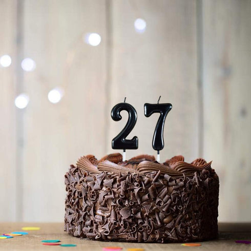Black Number 1 Birthday Candles 1st One First Year Bady Roman Numberal Cool Cake Happy Candle for Kids Men Women No 10 11 12 13 14 15 16 17 18 19...
