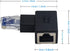 Duttek Ethernet Adapter 90 Degree, Left Angled RJ45 Male to Female Extender Adapter, Cat5e/Cat6 RJ45 Ethernet, for Modem, Router, PC, Network Prin...