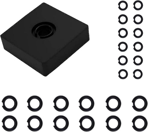 ( 12+12 Sets 1/2” & 3/8" Impact Retaining Ring Clip Friction Ring Hog Ring with O-Ring for Milwaukee Electric Pneumatic Type Impact Wrench, Includ...