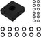 ( 12+12 Sets 1/2” & 3/8" Impact Retaining Ring Clip Friction Ring Hog Ring with O-Ring for Milwaukee Electric Pneumatic Type Impact Wrench, Includ...