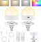 E12 Rechargeable Light Bulbs with Remote Control Timer and 15 Color Temperature,350LM,Removable Base,Magnetically,Battery Operated Light Bulbs,USB...
