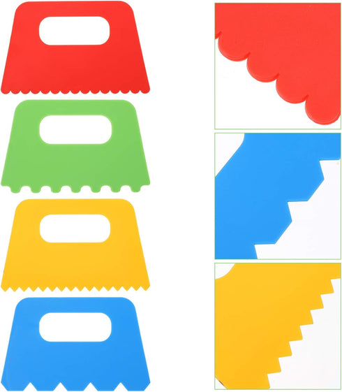 Plastic Paint Scraper,Plastic Putty Knife Putty Plastic Spreader Spackle Tool Plastic Putty Knife rScraper Tool Putty Scraper for Art 4pcs...