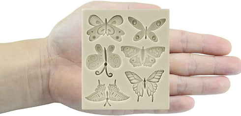 Butterfly Silicone Mold for Fondant Cake Decor, Polymer Clay Craft, UV Resin Epoxy Casting, Jewelry Making 9-Cavity 2021 New Version...