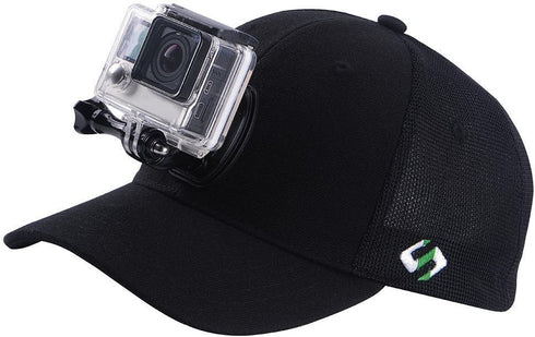 Smatree Baseball Hat Mount Mesh Cap Compatible with G*pro 12/11/10/9/8/7/6/5/ 5 Session/4/3+/3/2/1/DJI OSMO Action Cameras, Wool Material (L 58-60...