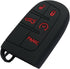 Qty(2) 5Btn Smart Key Fob Cover Case Protector for Jeep Grand Cherokee Renegade Chrysler 300 Dodge Durango Charger Challenger Journey Fiat Remote...