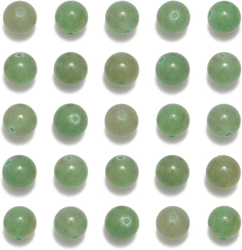 100pcs 6mm Natural Stones Round Gemstone Round Loose Stone Beads with Elastic String and Beading Needle for Jewelry Making Bracelet Necklace Earri...