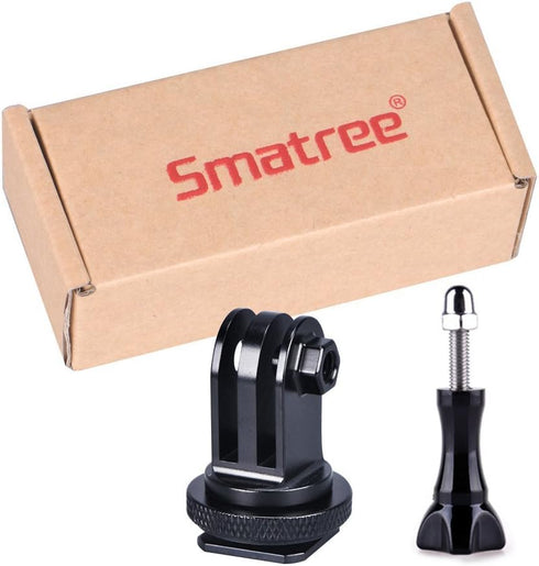 Smatree Full Aluminum Tripod Screw to DSLR Camera Flash Cold Shoe Mount Adapter Compatible for G*pro Camera 12/11/10/MAX/9/8/7/6/5/4/3+/3/DJI OSMO...