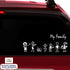 TOTOMO 13 Stick Figure My Family Car Stickers (Style#2) with Pet Dog Cat Family Car Decal Sticker for Windows Bumper...