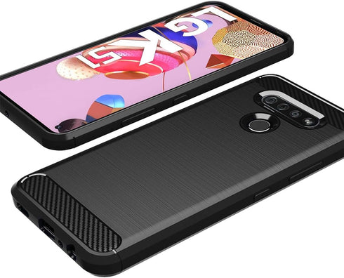 Osophter for LG K51 Case,LG Reflect Case,LG Q51 Case Shock-Absorption Flexible TPU Rubber Protective Cell Phone Cover for LG K51(Black)...