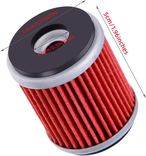 6-PACK Oil Filter Oil Filters Replacement Fit for Yamaha YZ250 XT250 YBR250 YFZ450 YFZ450R YFZ450W YFZ450X YFZ459R YZ250F YZ450F WR250F WR250R WR4...