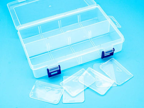 Plastic Compartment Storage Box With Adjustable Divider Removable Grid Compartment for Jewelry Small Accessories Hardware Fitting (8 Grids-Large x...
