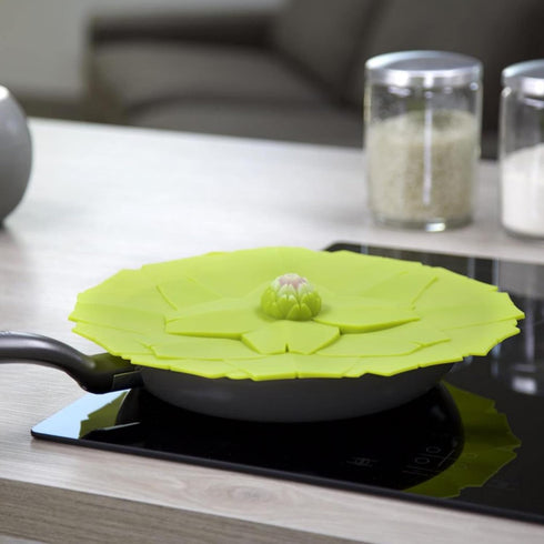 Charles Viancin - Artichoke Silicone Lid for Food Storage and Cooking - 11''/28cm - Airtight Seal on Any Smooth Rim Surface - BPA-Free - Oven, Mic...
