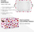 senya Valentines Storage Basket, Large Foldable Storage Basket with Handles, Pink Love Hearts Fabric Collapsible Storage Bins Organizer Bag for Ba...