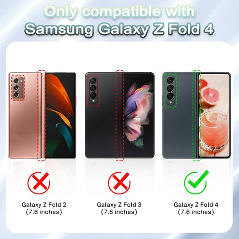 Btscase for Samsung Galaxy Z Fold 4 Case, Built-in Screen Protector with Adjustable Magnetic Kickstand, Full Body Dual Layer Rugged Shockproof Pro...