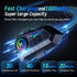 Motorcycle Helmet Bluetooth Headset, Outdoor Wireless Bluetooth 5.3 Headphone Speakers Noise Cancellation Intercom Communication Systems with IPX6...