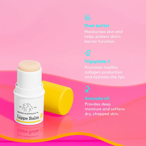 Drunk Elephant Lippe Balm - 0.13 oz - Moisturizing Lip Balm with Shea Butter, Avocado Oil & Vitamin C...