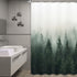 Green Misty Forest Shower Curtain Nature Shower Curtain Set Pine Tree Jungle Mountain Plant Rustic Scenery Landscape Shower Curtains for Bathroom ...