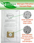 Envirocare Replacement Allergen Vacuum Bags for Kenmore Canister Type C and Q 50555, 50558, 50557 and Panasonic Type C-5 6 pack...