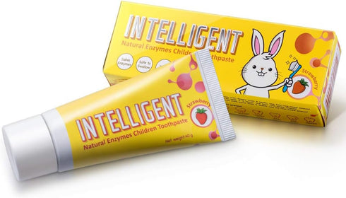 INTELLIGENT Enzymatic Kids Toothpaste – White Healthy Teeth for Baby and Toddler, Natural Non-Foaming Infant Tooth Paste, Sulfate-Free, Fluoride-F...