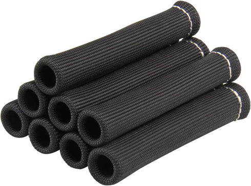 8PCS Spark Plug Wire Boots 6 inches 2500° Heat Shield Protector Sleeve with 16pcs Stainless Steel Wire Ties(Black)...