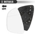 Motoforti Left Driver Side Heated Mirror Glass Replacement,for Volkswagen Eos 2009-2016,Real Glass,With Backing Plate,White Glass...