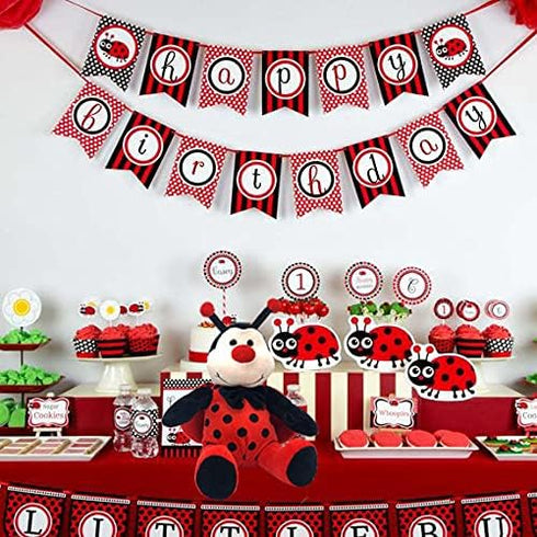 Big Size Ladybug Stuffed Animal Plush Ladybird Beetle Soft Insect Cuddly Lady Bug Toy with Red Wings and Black Bow, Bee Friend ,Great Present for ...