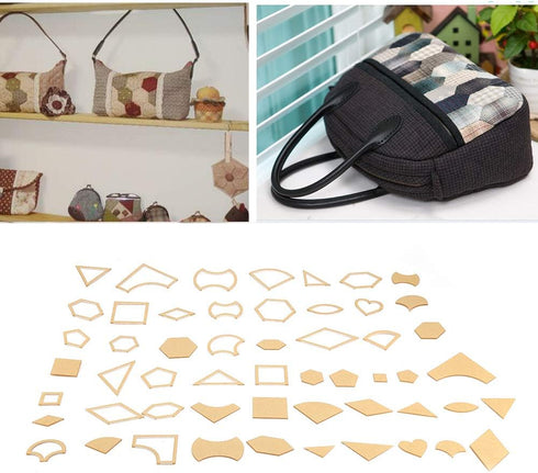 Quilting Template Set, 54 Pcs Clear Acrylic Pattern Stencil Template Set Leather Craft Quilting Sewing Tool DIY...