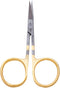 Dr. Slick Iris Scissor, 4", Gold Loops, Curved...