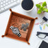 KATE POSH - Philippians 4:13 - I can do All Things Through Christ who Strengthens me Engraved Leather Catchall Valet Tray, Christian & Catholic Gi...
