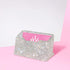 TISHAA Business Card Holder Stand - Bling Name Cards Office Desk Desktop Table Top Organizer Luxury Display Pocket Case Accessories White Crystal ...