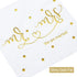 Gexolenu Mr & Mrs Wedding Cocktail Napkins Gold Foil, Dessert Disposable Beverage Paper Napkins for Wedding Shower Party Decorations and table dec...