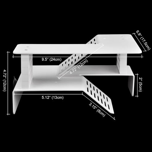 WEAVERBIRD Turtle Basking Platform, Turtle Tank Platform Aquarium Animal Sink Wharf, Double Decker Reptile Habitat, Climbing Shelf Turtle Tank Doc...