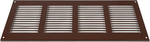 Vent Systems 16" x 6'' Inch Brown Air Vent Cover Metal Air Return Grill with Built in Pest Guard Screen HVAC Vent Cover for Home Improvement Vent ...