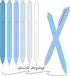 Aesthetic Ballpoint Pens - ?Macaron Blue? Pastel Roller Ball Pens, 0.5mm Retractable Gel Ink Pens | Black Ink | Cute Ball Point Pen - Pack of 5...