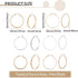 Craftdady 6 Pairs Titanium Steel Hoop Earring Kit 6 Style Flat Big Round Lever Back Open Huggie Earring Findings for Women DIY Earrings Jewelry Ma...