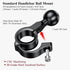 BRCOVAN Handlebar Mount with 1'' TPU Ball Compatible with RAM Mounts B Size Double Socket Arm Fit Rails Diameter 0.5'' 0.87'' 1'' 1.26'' Aluminum ...