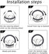 Fluffy Car Steering Wheel Cover for Women,JXJKMMN Winter Volkswagen Elasticity Fashionable Faux Wool Warm Fuzzy Steering Wheel Cover Universal Fit...