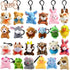 24PCS Mini Animal Plush Toys Party Favors, Small Mini Plush Stuffed Animals Toys Keychain Stuffed Animals for Kids Birthday, Valentine Exchage Gif...