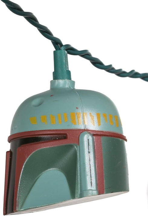 STAR WARS Kurt Adler 10-Light Boba Fett Helmet Light Set...