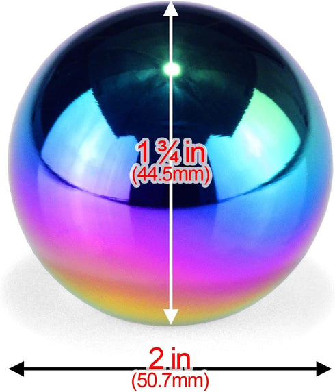 Neo Chrome Shifter Ball Chrome Shift Knob Round Weighted Manual Gear JDM Aluminum...