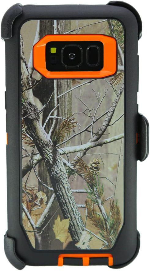 WallSkiN Case for Galaxy S8 (5.8") Heavy Duty Full Body Military Grade Drop Protection Carrying Cover Holder | Holster for Men Belt with Clip Stan...
