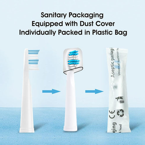 Replacement Toothbrush Heads Compatible with fairywill Electric Toothbrush, Model FW-507/FW-508/2011/959/917/551, D1/D3/D7/D8, W Shape Design Plan...
